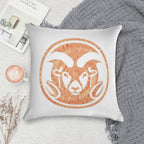 Orange Tie Dye CSU Soft Bedroom Essential Throw Pillow