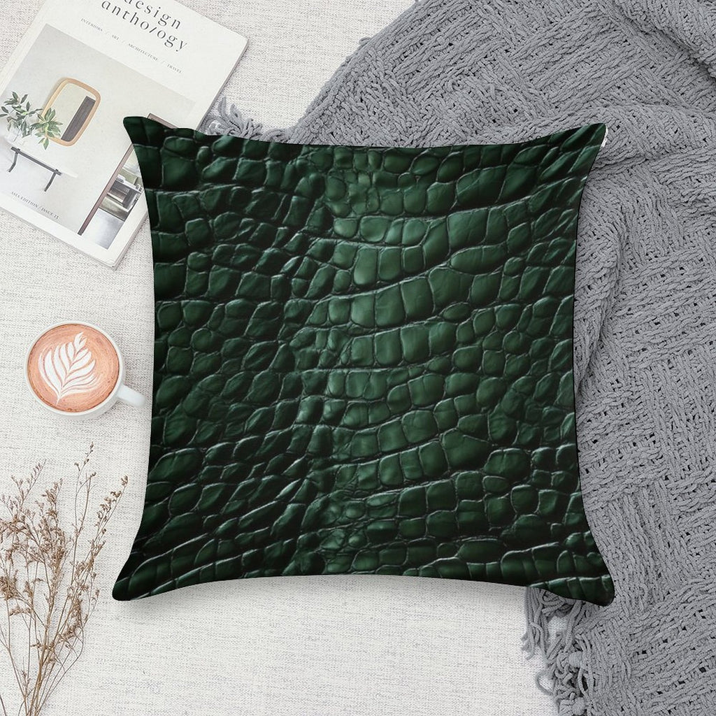 Crocodile Skin Soft Anti-Pilling Throw Pillow