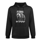 Opossum Funny Feral But Delightful Meme Possum Graphic Adjustable Hood Hoodie