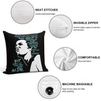 Sid Vicious Dead Or Alive Soft Reinforced Edging Throw Pillow
