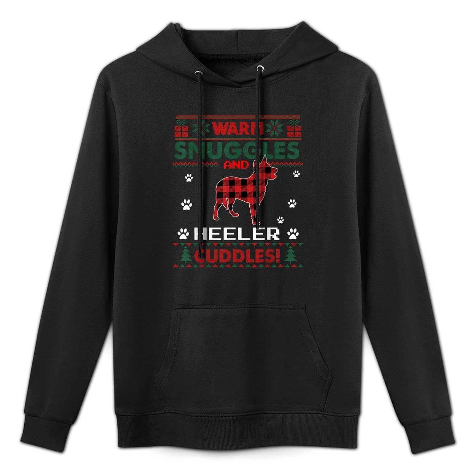 Heeler Dog Lover Christmas Pajama Xmas Ugly Christmas Adjustable Hood Hoodie