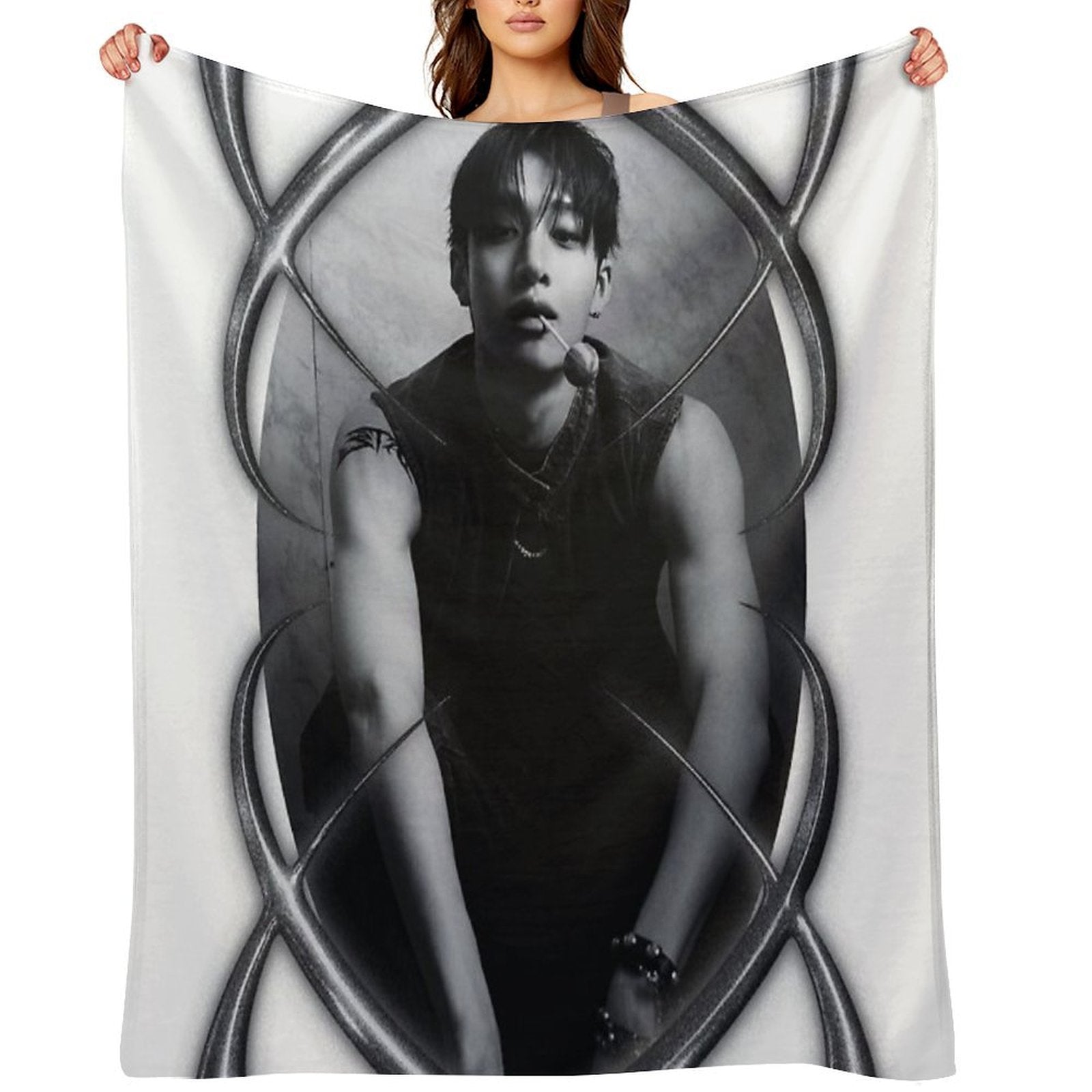 Stray Kids Bang Chan Anti-pilling Throw Blanket