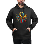 Cool Egypt Ankh Key of Life Symbol In Abstract Art Style Machine Washable Hoodie