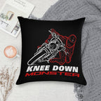 Knee Down Monster for Monster Lovers - Dark Edition with Text - Biker Quotes Soft Ultra-Soft Texture Throw Pillow