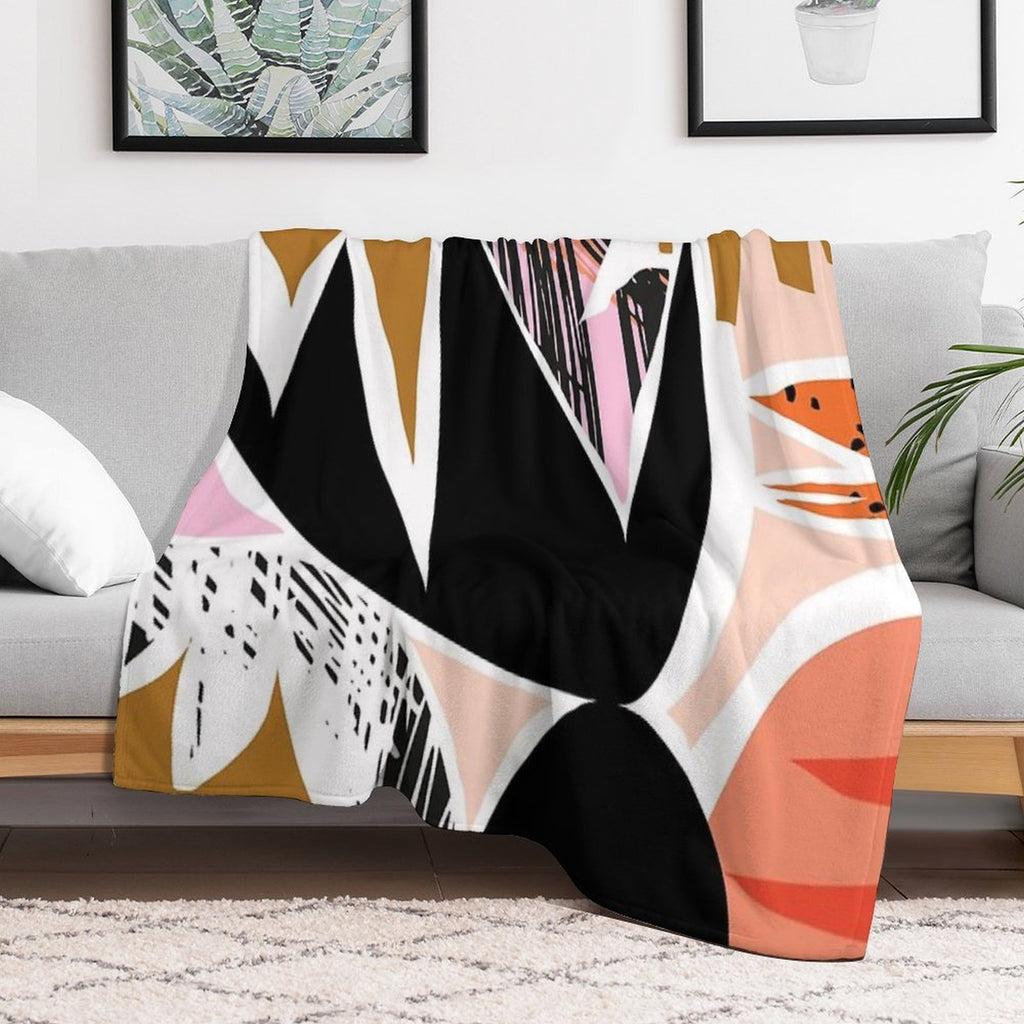 Refresher  Abstract Bright Print Travel-friendly Throw Blanket