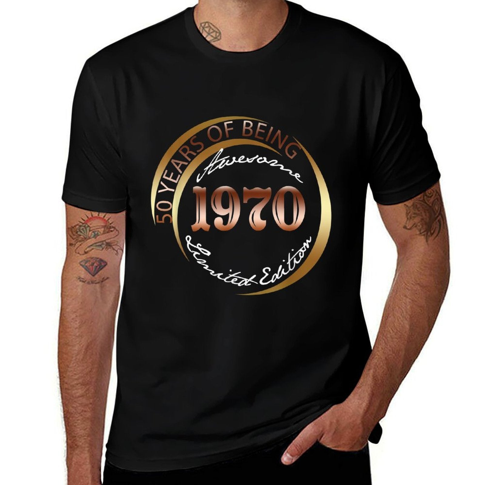 50 Years Old Gift Vintage 1970 Limited Edition 50th Birthday  Oversized Silhouette T-Shirt