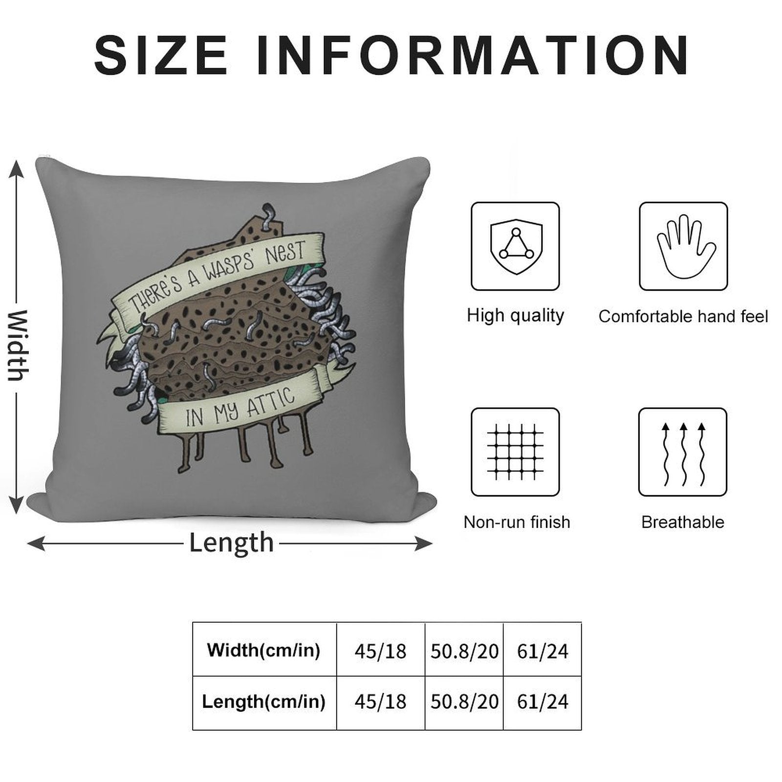 There's A Wasps' Nest in My Attic Soft Easy Maintenance Throw Pillow