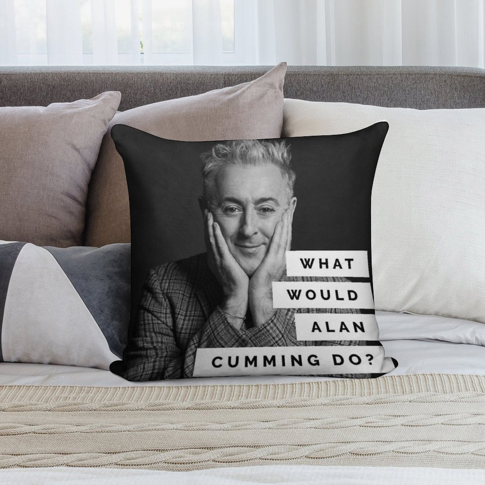 WWACD What Would Alan Cumming Do Soft Multiple Sizes Throw Pillow