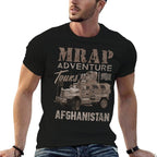 Military Veteran Afghanistan Army MRAP Adeventures Shirt  Ribbed Collar T-Shirt