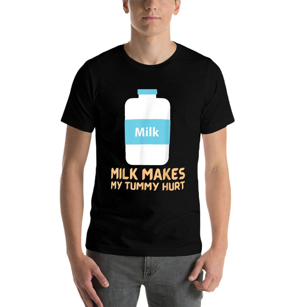 Milk Makes My Tummy Hurt Meme Funny Memes Internet Memes Men  Polyester Blend T-Shirt
