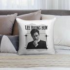 Lee Byung-hun Korean Actor Preppy Black And White Scrapbook Collage Design Soft Multiple Sizes Throw Pillow