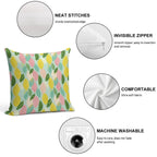 Modern Abstract Lemon Pattern Soft Multiple Sizes Throw Pillow