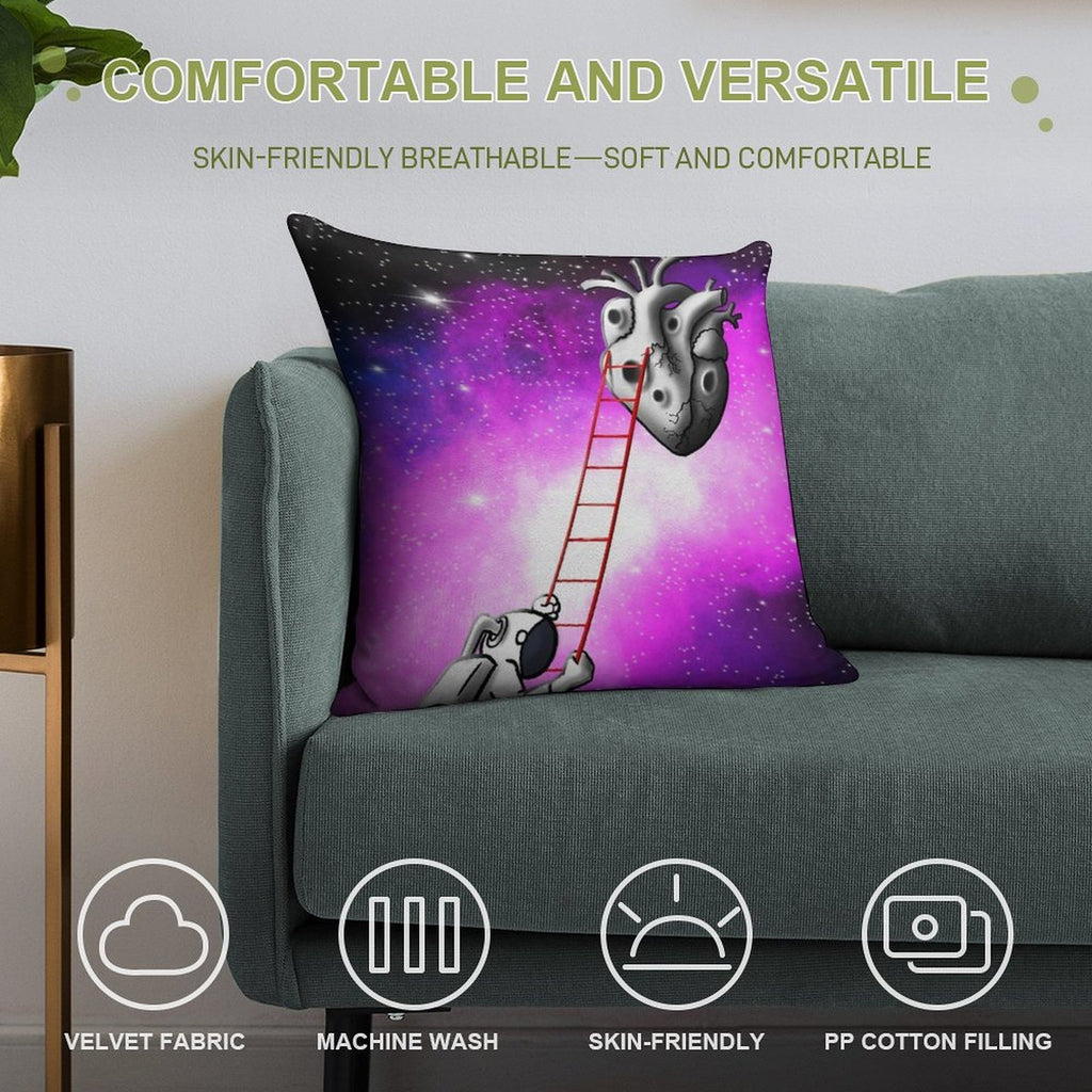Expedition to The Heart Soft Reinforced Edging Throw Pillow