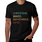 15 Years Old Awesome Since November 2010 15th Birthday  Soft T-Shirt