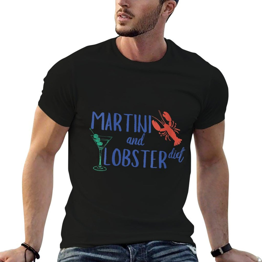 Womens Martini And Lobster Diet Aesthetic Fisherman Core  Quick-drying T-Shirt