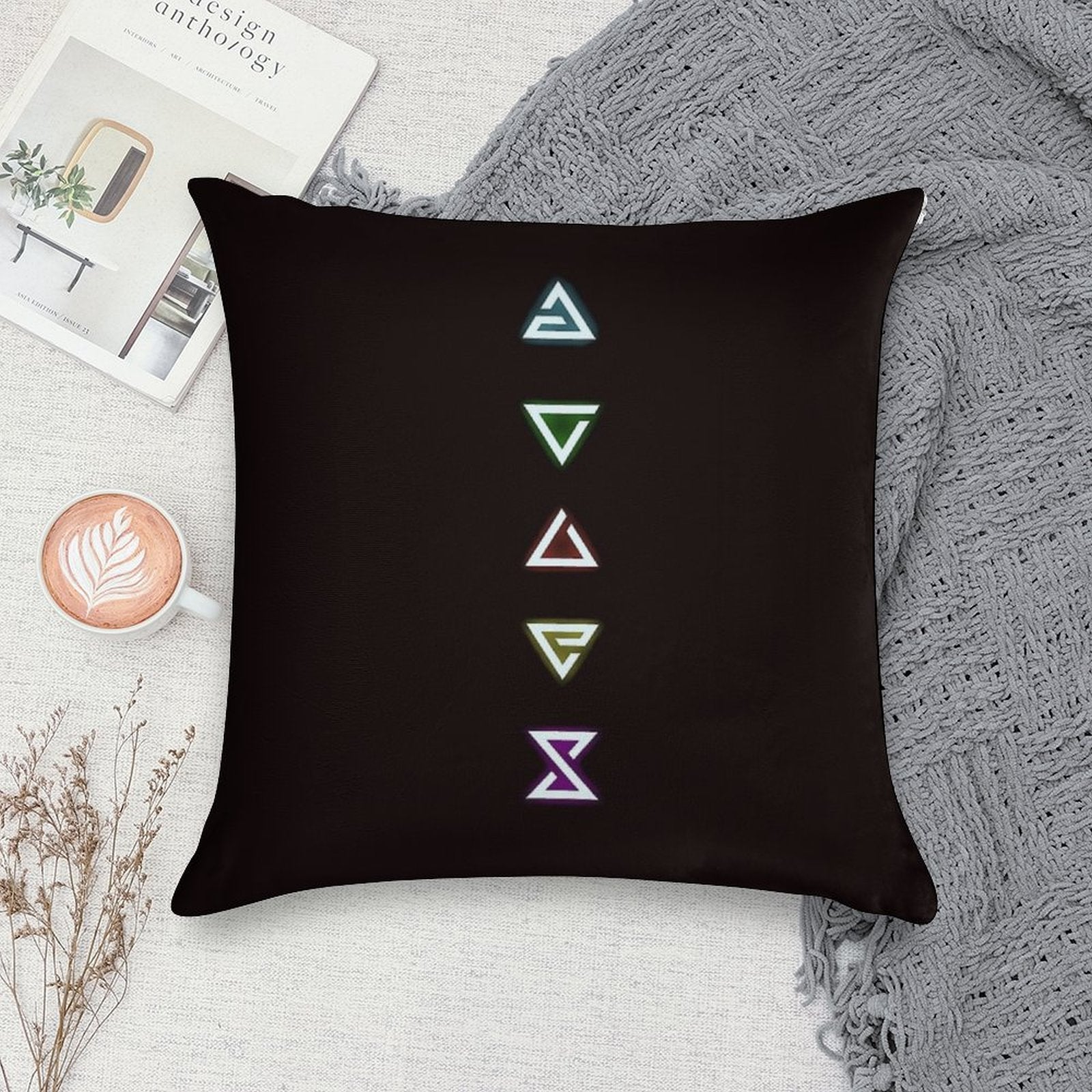 Witcher Magic Signs  Witcher Design Soft Bedroom Essential Throw Pillow