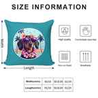 Hawaiian Dachshund Dog Retro Summer Vibes Soft Luxury Feel Throw Pillow