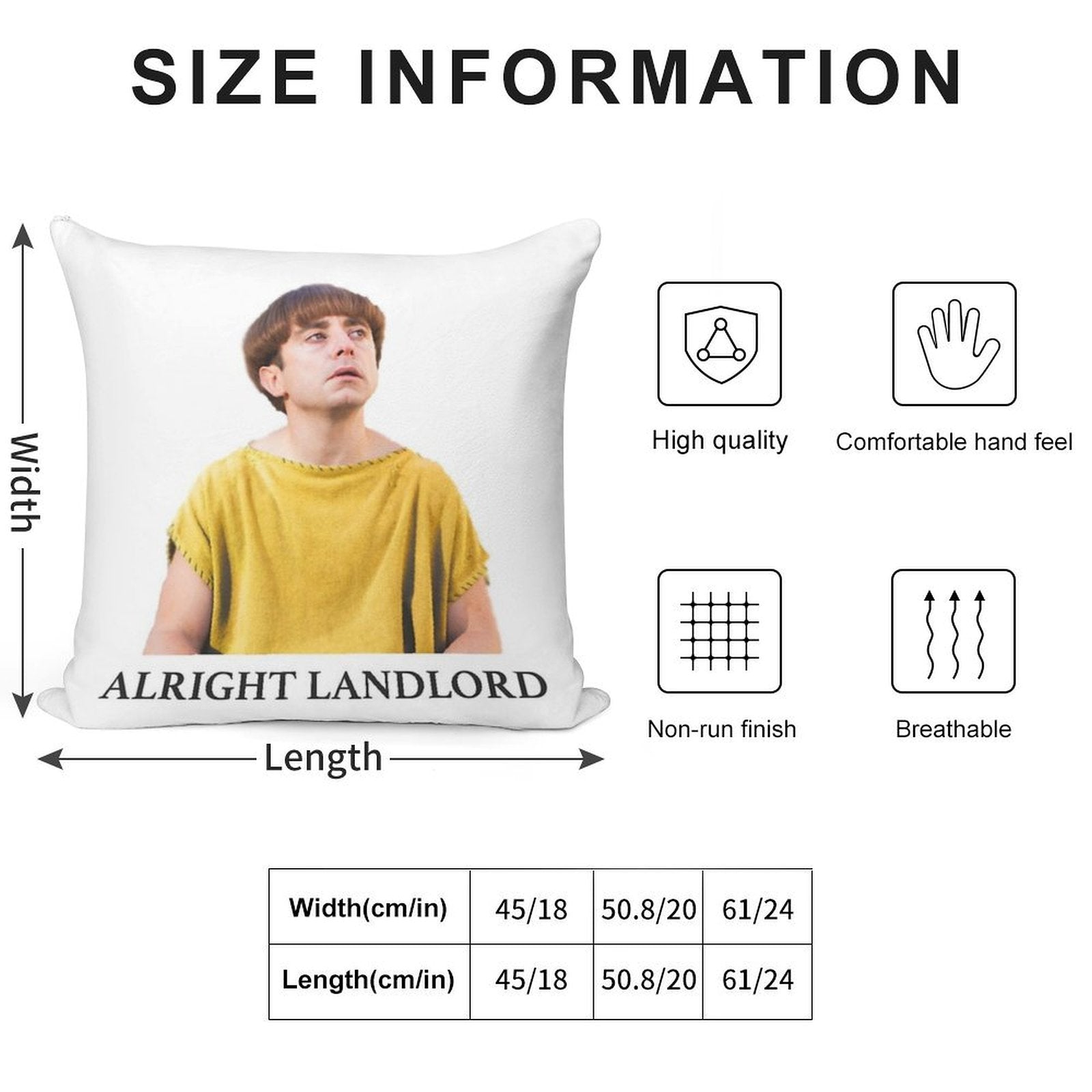 Plebs Grumio - Alright Landlord Quote (Plain Background) Soft Ultra-Soft Texture Throw Pillow