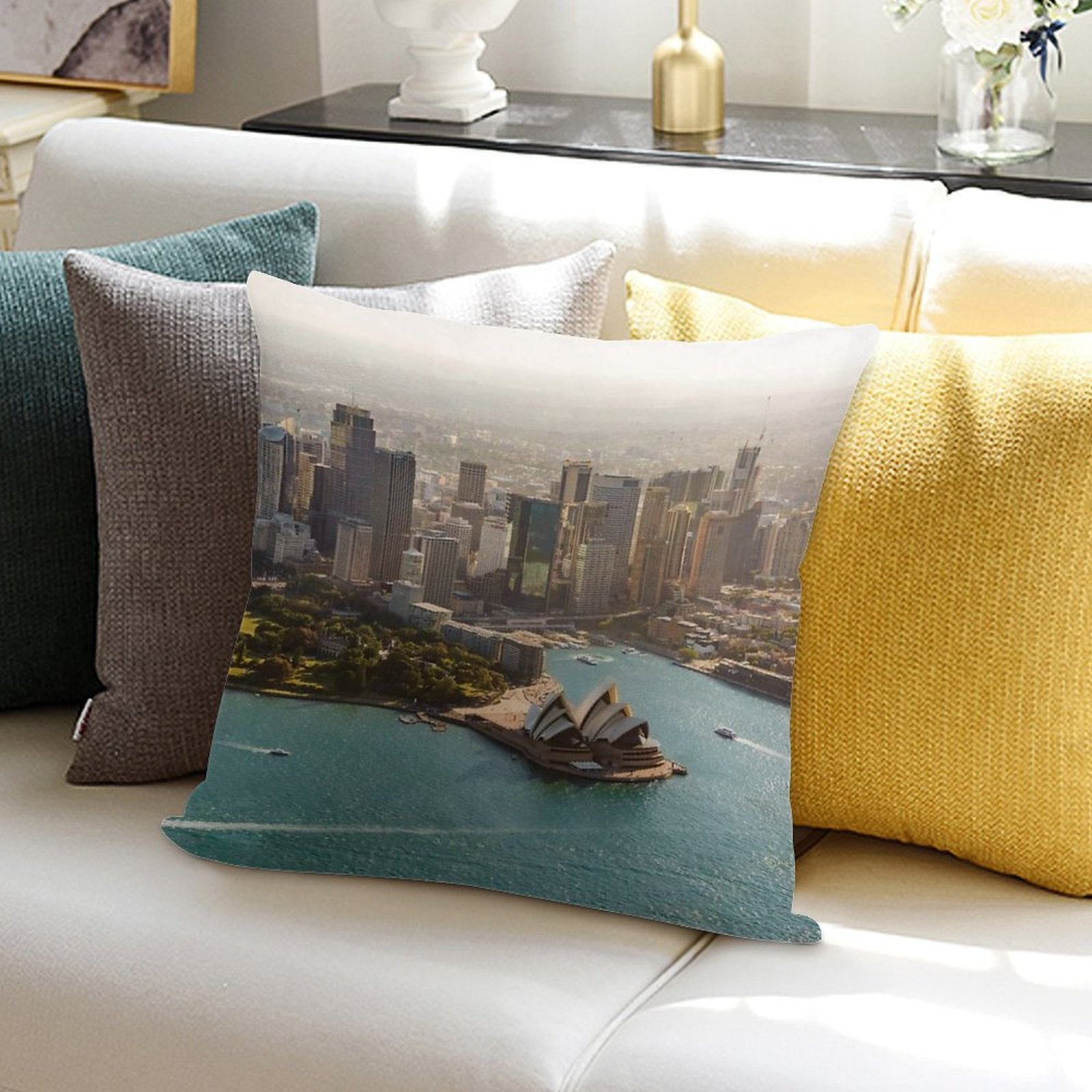 Sydney from The Sky Soft Multiple Sizes Throw Pillow