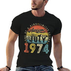 Funny 50 Year Old July 1974 Vintage Retro 50th Birthday Gift  Slim-fit Cut T-Shirt