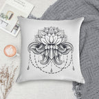 Ornamental Lotus Soft Warmth Comfort Throw Pillow