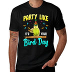 Party Like Its Your Bird Day Hilarious Budgie Bird  Vintage-inspired T-Shirt