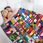 60 Flags of The Countries of The World, International Gift Travel-friendly Throw Blanket
