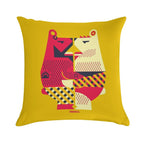 Two Bears Soft Washable Throw Pillow