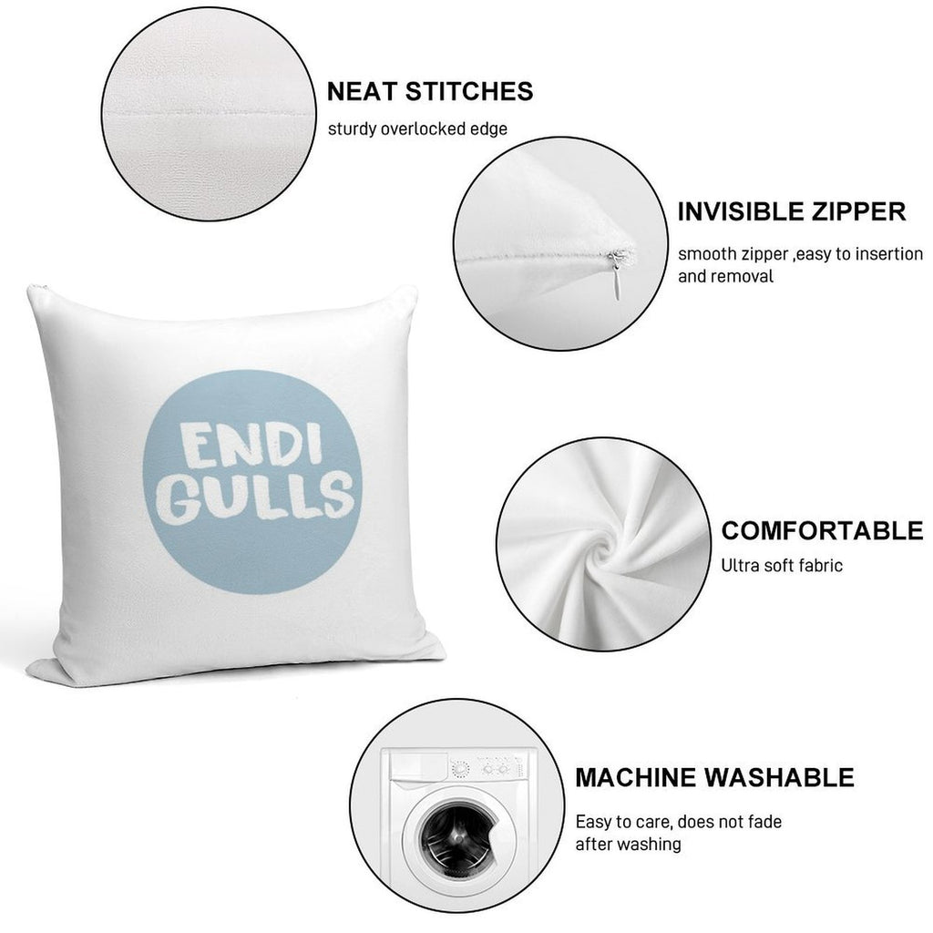 ENDI GULLS Soft Durable Construction Throw Pillow