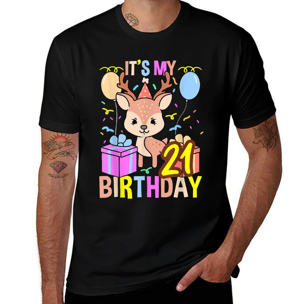 Its My 21st Birthday Deer  Breathable T-Shirt