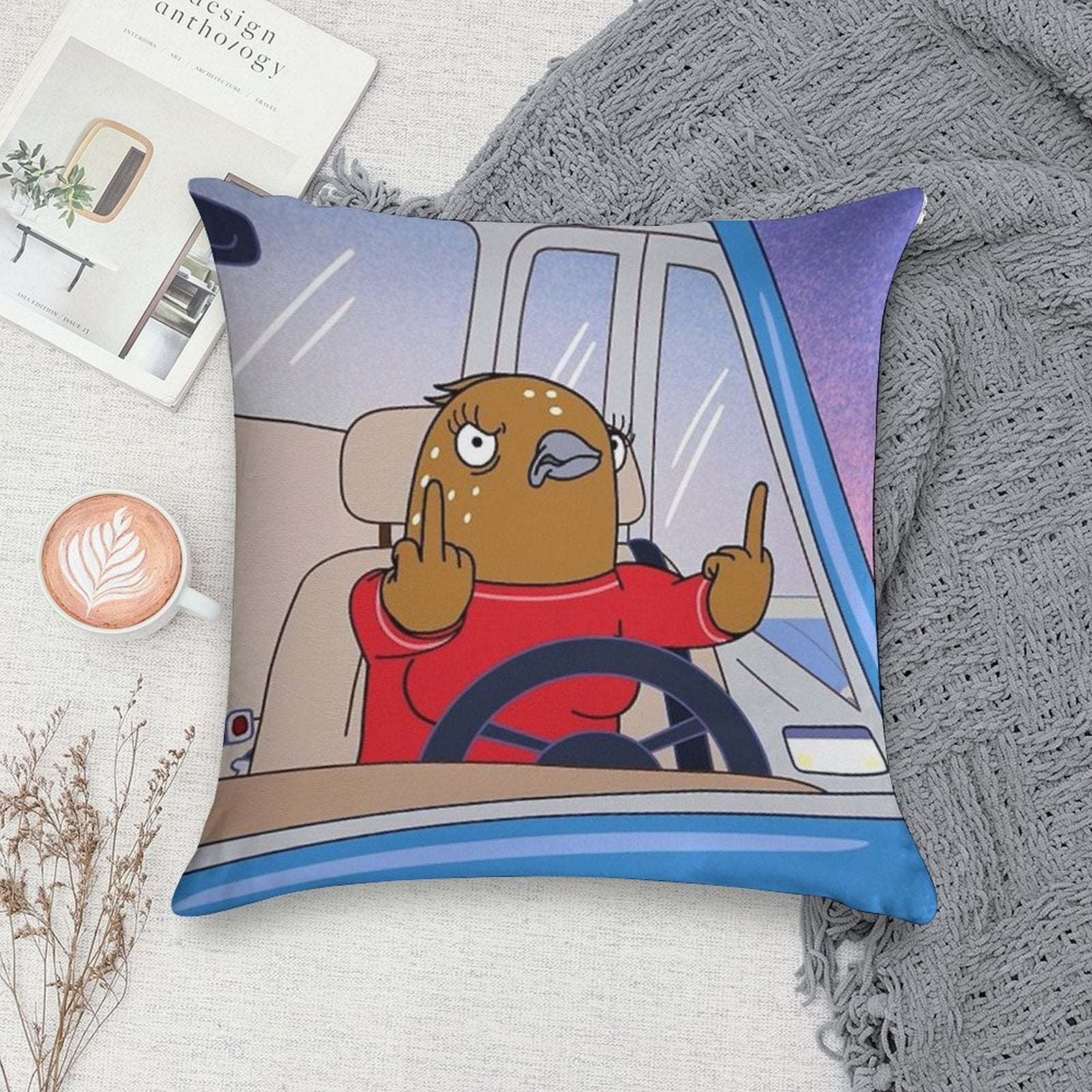 Tuca And Bertie Soft Anti-Pilling Throw Pillow