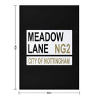 Notts County Meadow Lane Iconic Street Sign Compact Throw Blanket
