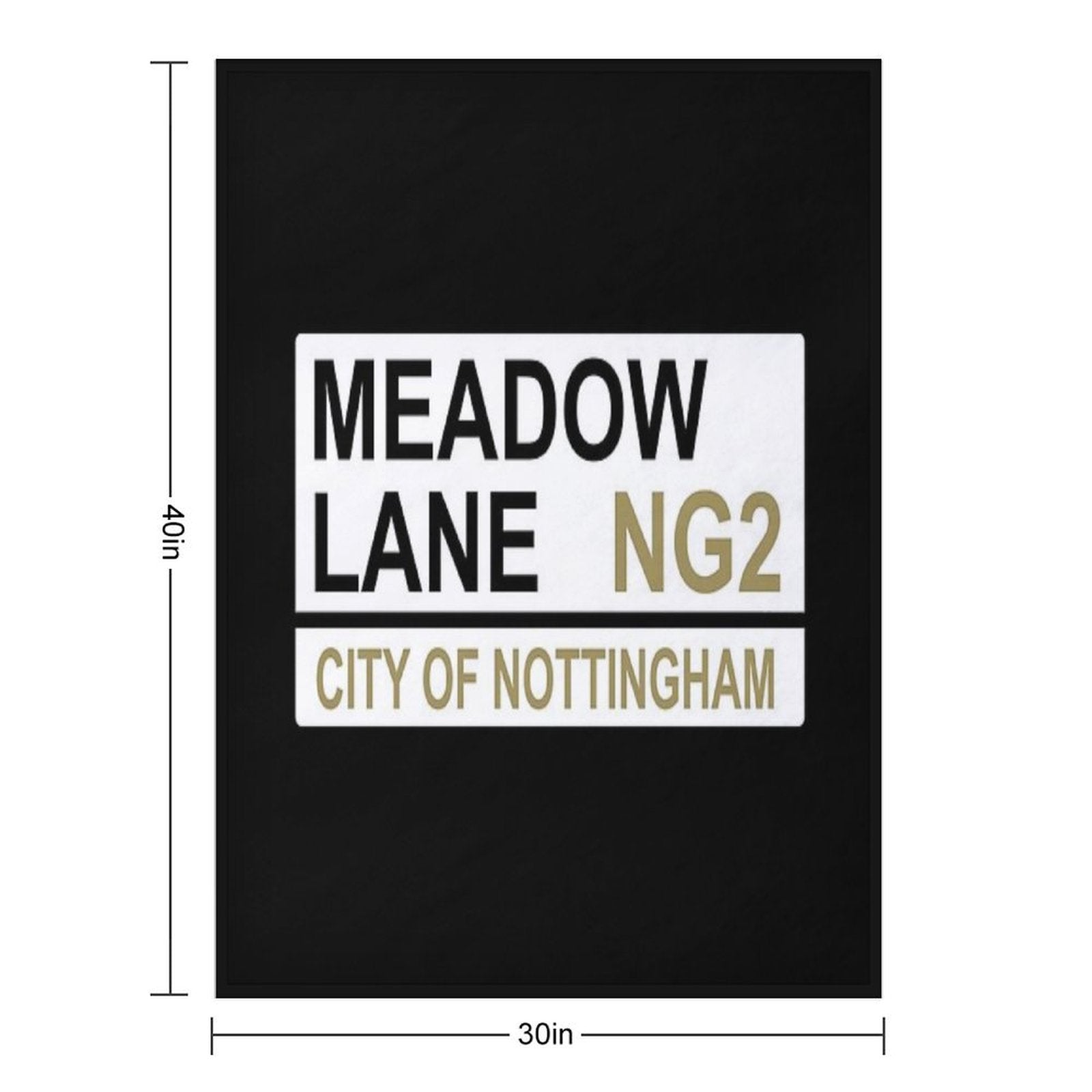 Notts County Meadow Lane Iconic Street Sign Compact Throw Blanket