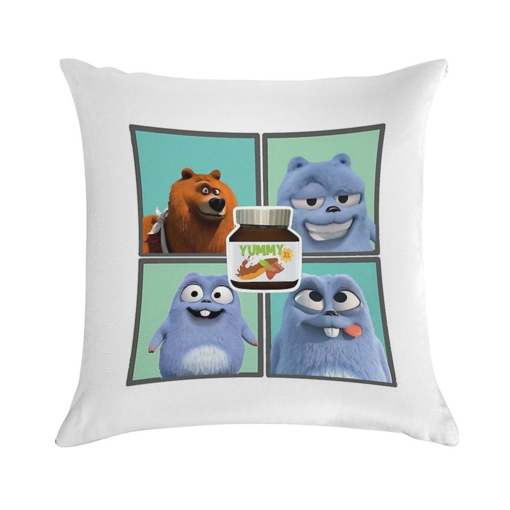 Grizzly And Lemmings Soft Durable Construction Throw Pillow
