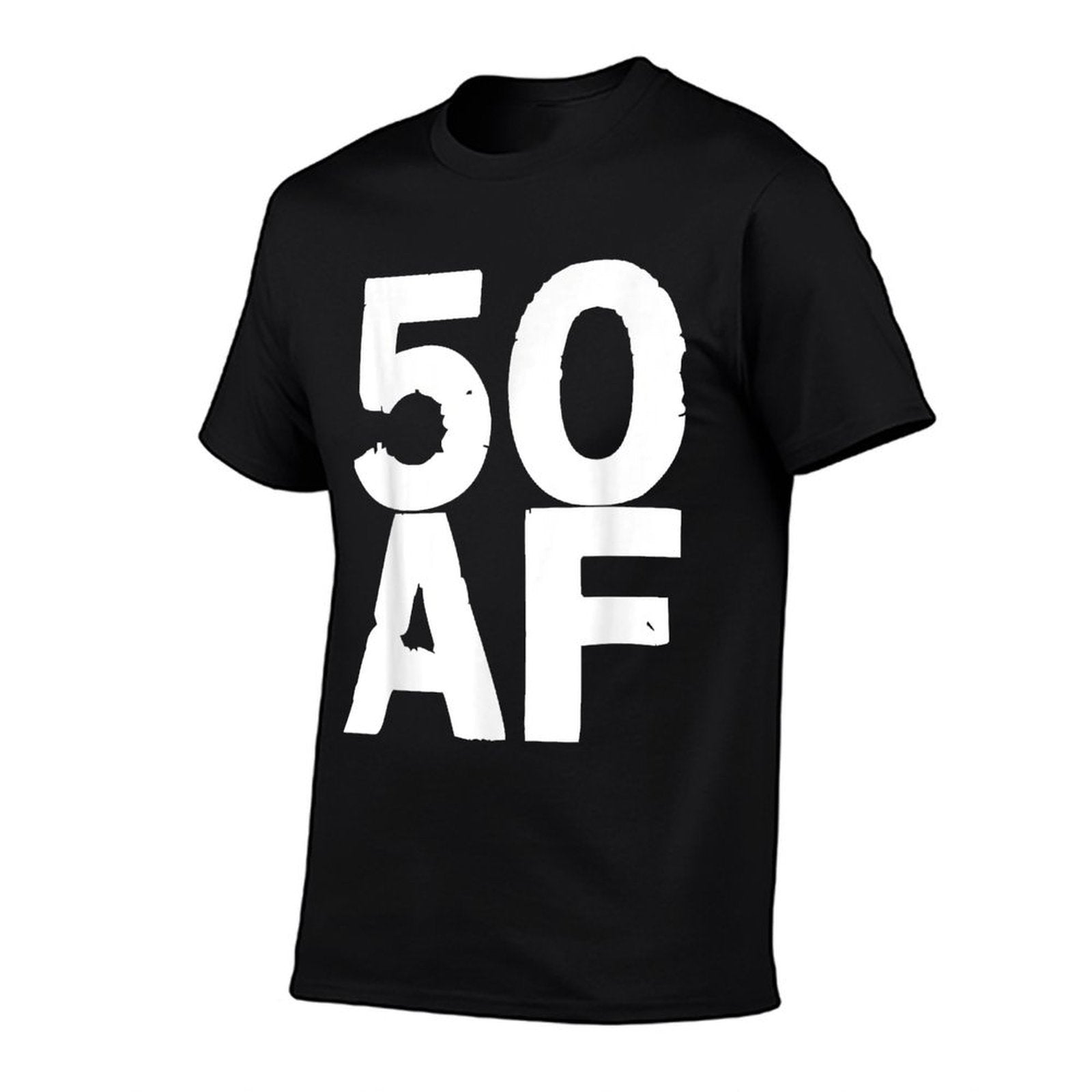 50 AF - 50th Birthday Men Women Fifty Gift  Heathered Texture T-Shirt