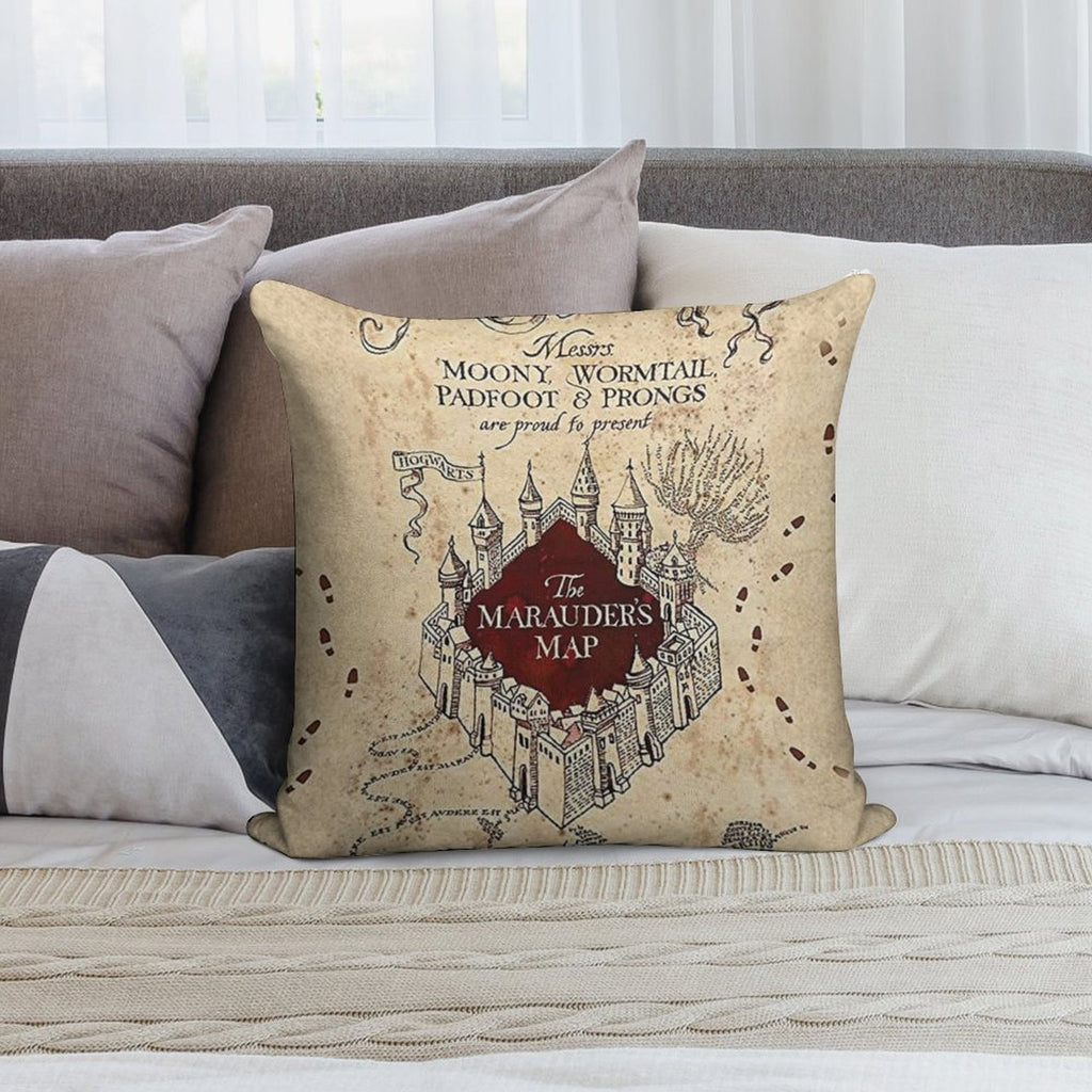 The Marauder’s Map Soft Reinforced Edging Throw Pillow