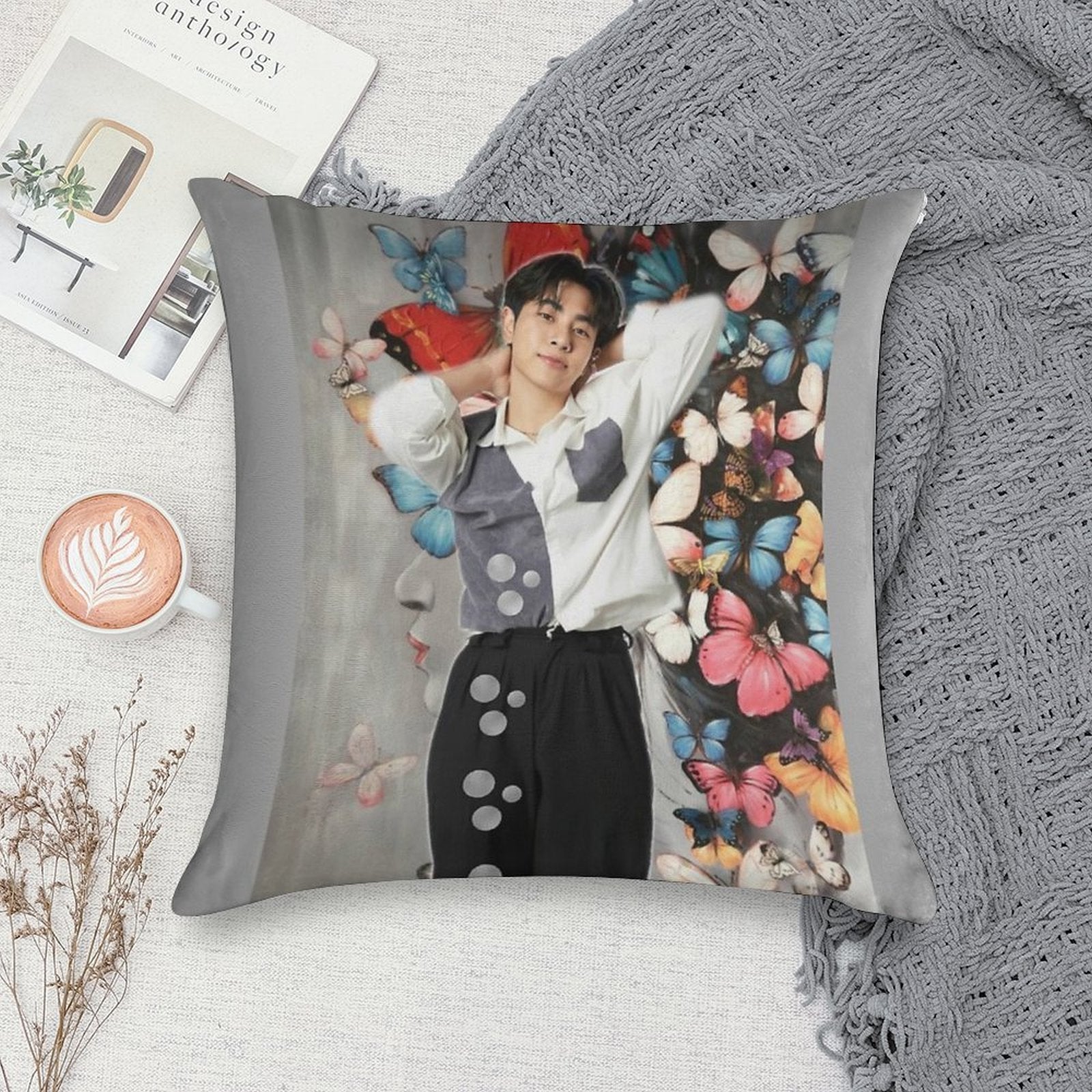 Mix in Moonlight Chicken Soft Home Decor Throw Pillow