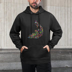 Colorful Peacock Bird, Cool Rainbow Art Shrink-Resistant Hoodie