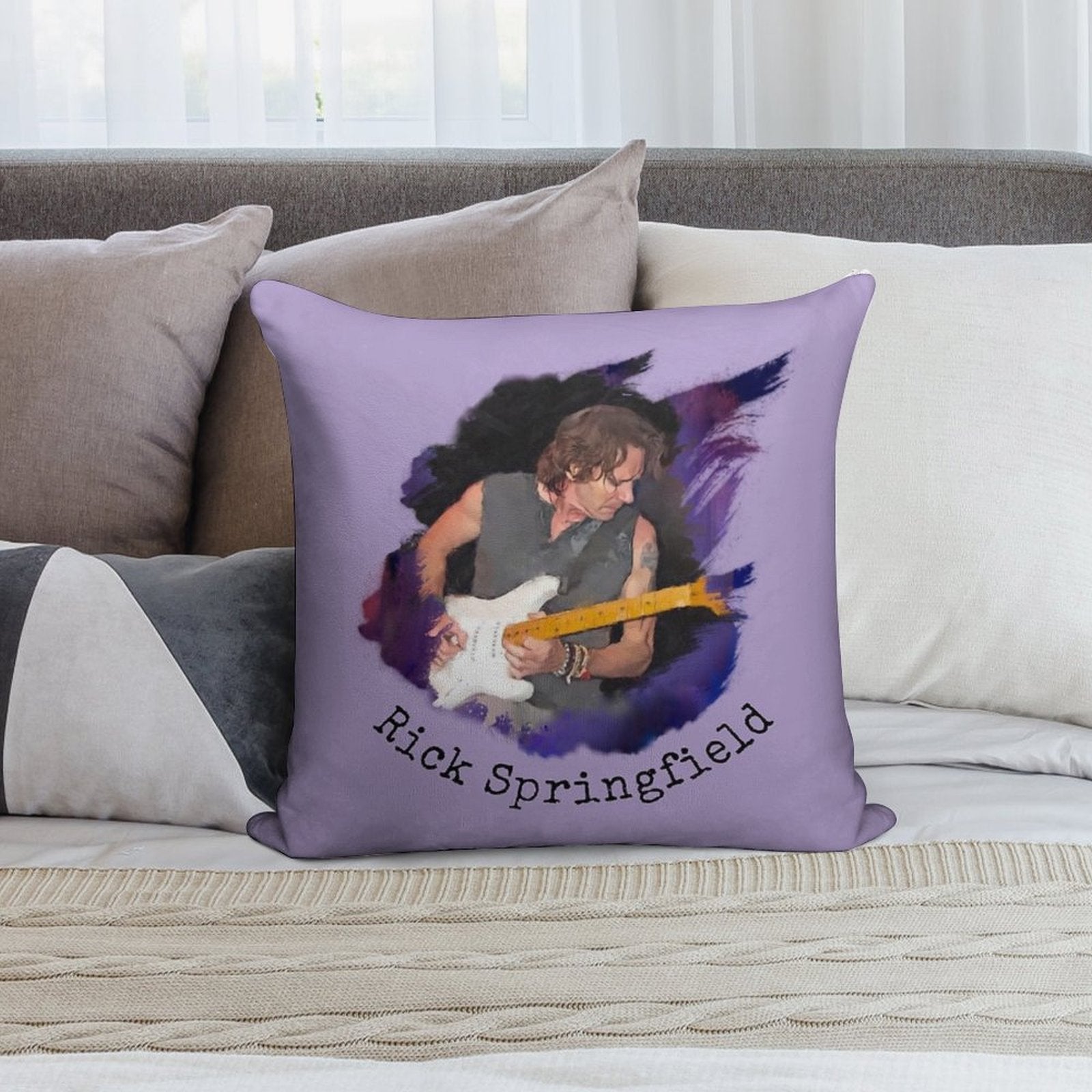 Rick Springfield In Concert Soft Decorative Cover Throw Pillow