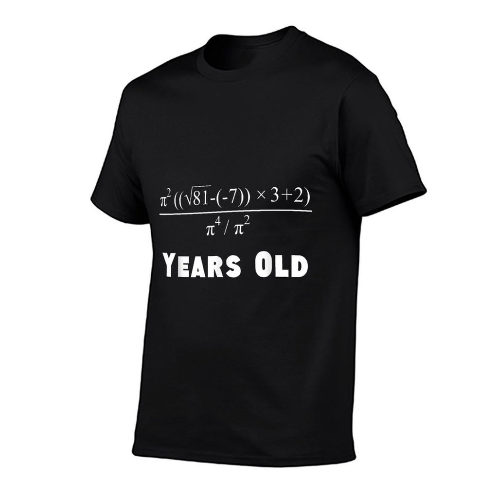 50 Years Old Algebra Equation 50th Birthday Funny Math  Ribbed Collar T-Shirt