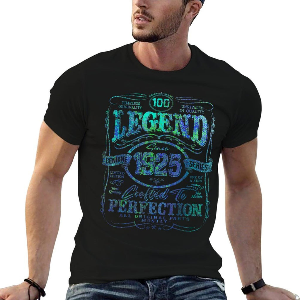 Vintage 1925 Limited Edition 100 Year Old 100th Birthday  High-quality Stitching T-Shirt
