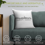 Madison City Outline Soft Luxury Feel Throw Pillow