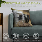 Courtship Dance of The Male Asian Houbara Bustard Soft Multiple Sizes Throw Pillow