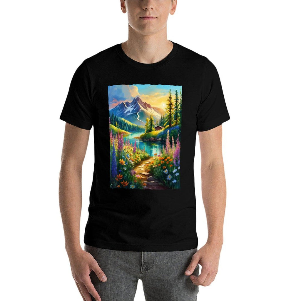 Flowers And Landscape  Vintage-inspired T-Shirt