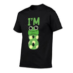 8th Frog Birthday 8 Year Old Frog Birthday Party  Relaxed-fit T-Shirt
