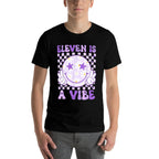 Eleven Is A Vibe Groovy 11 Year Old 11th Birthday  Breathable T-Shirt