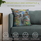 Leonard Cohen's 'Suzanne' Soft Short Plush Fabric Throw Pillow