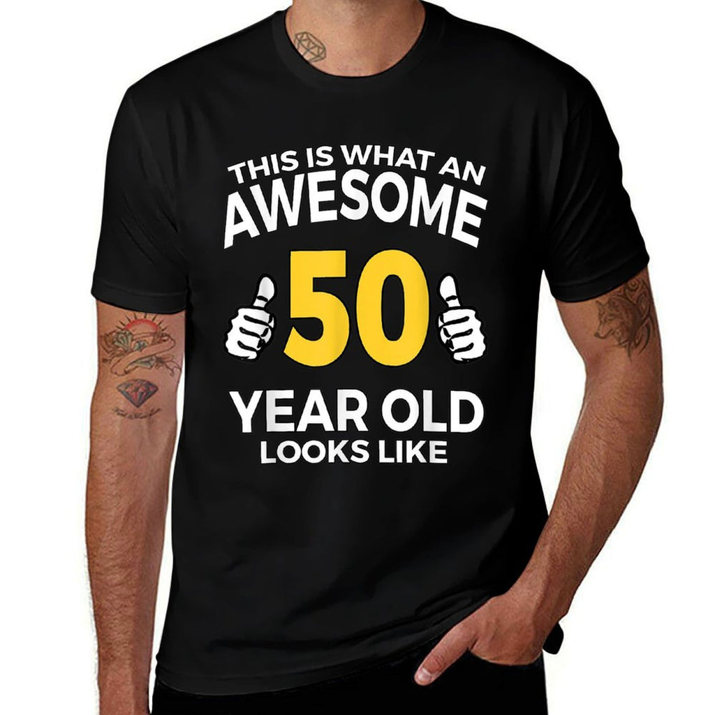 50th Birthday Gift Aged 50 Years Old T  Breathable T-Shirt