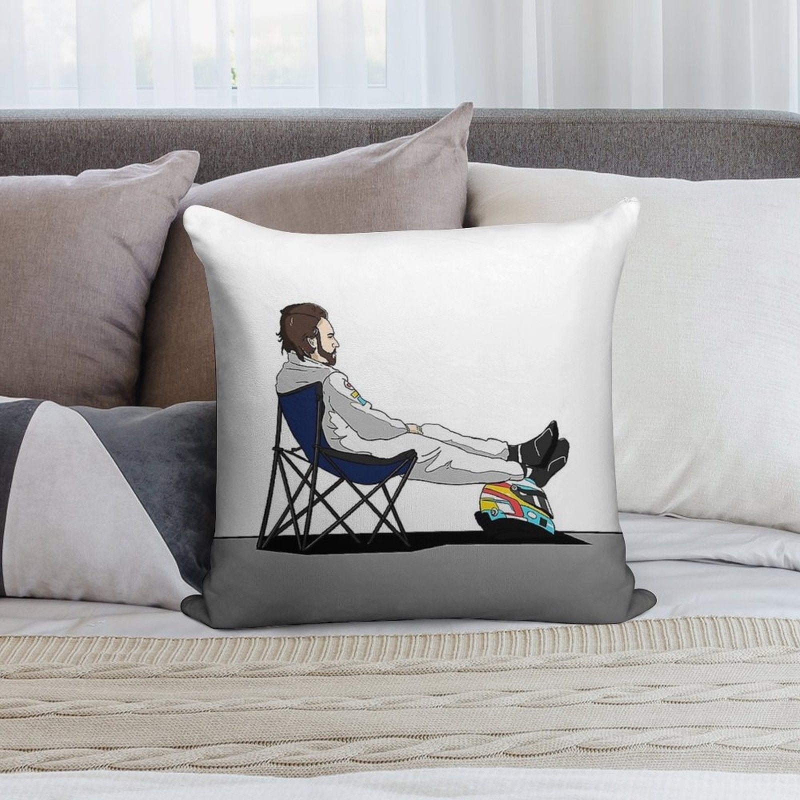 Fernando Alonso Iconic Soft Ultra-Soft Texture Throw Pillow
