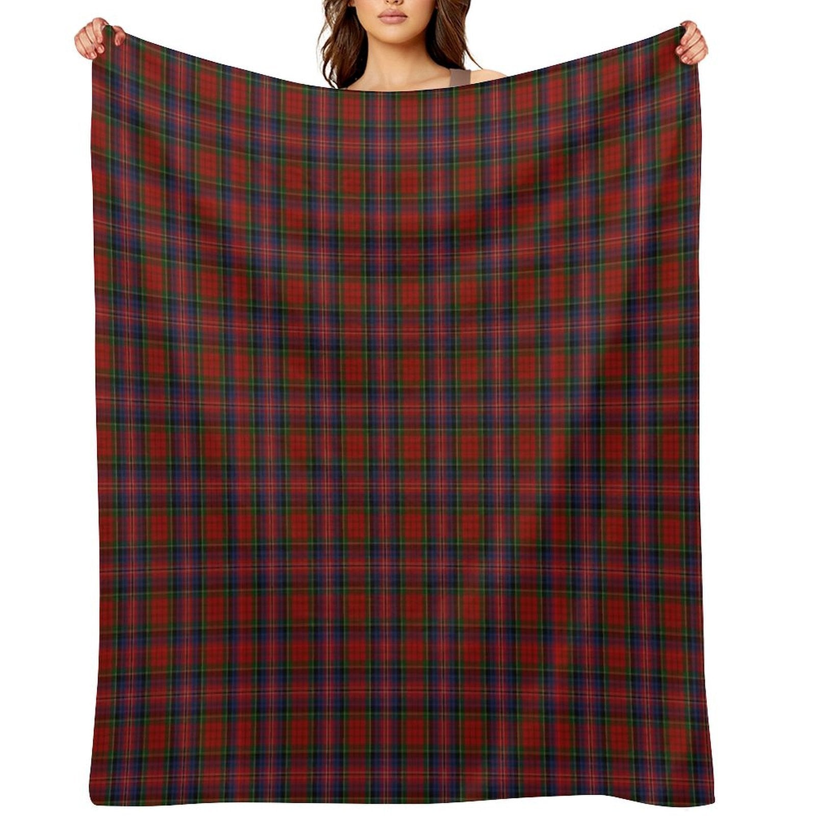 MacPherson Clan Tartan Easy Care Throw Blanket